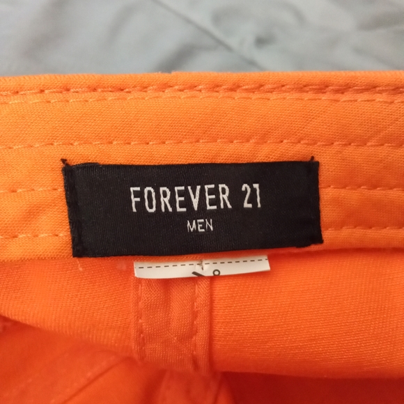 Men's Forever 21 Orange Baseball Cap Popsicle Stitched Patch Adjustable Hat - Picture 9 of 9